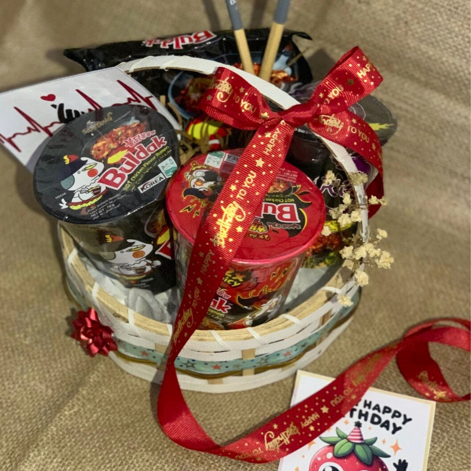 Korean Lovers Birthday Gift Basket
