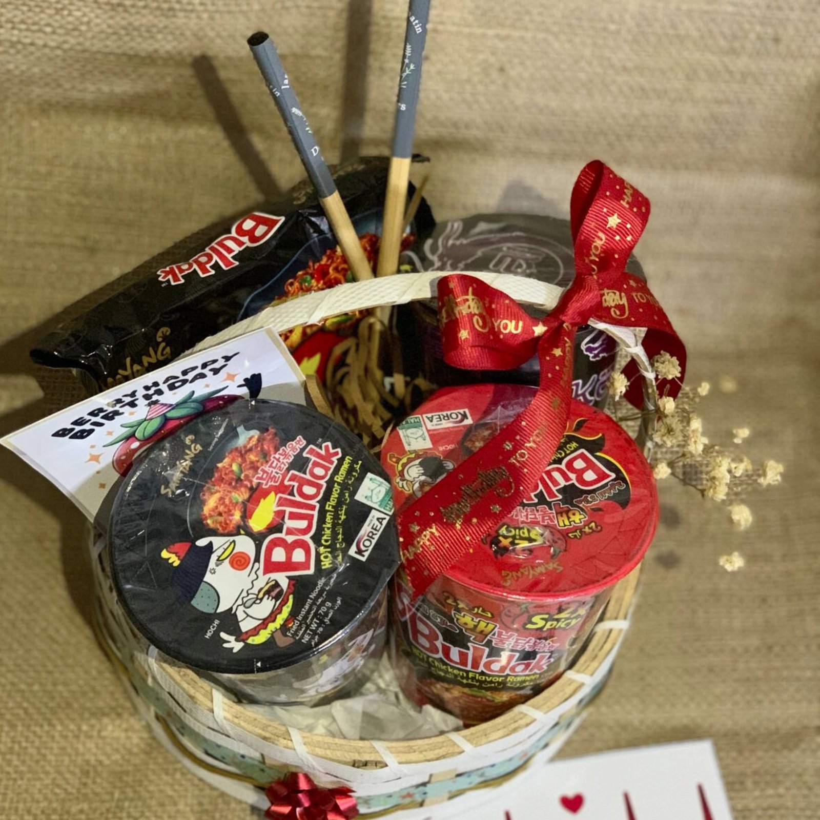Korean Lovers Birthday Gift Basket