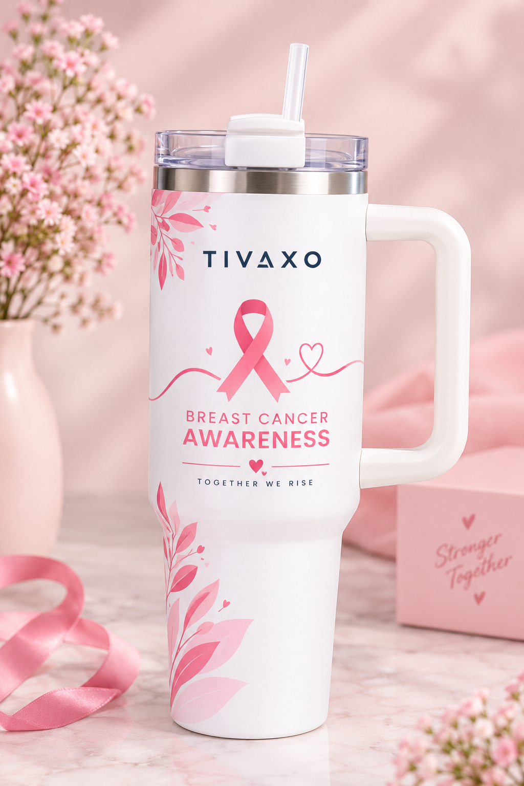 Pinktober Themed Tumbler